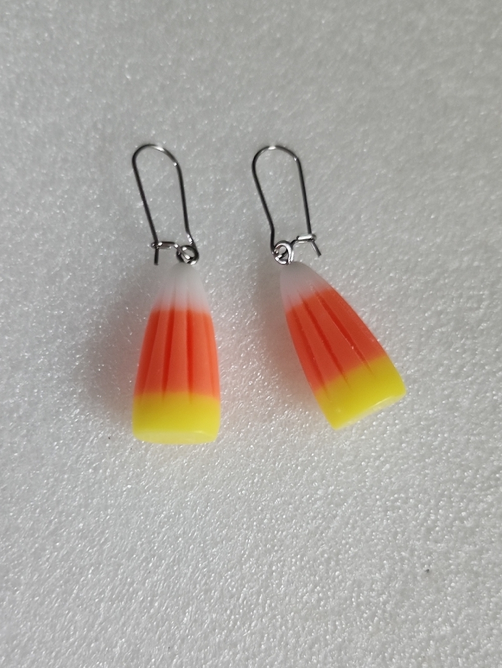 Hand Crafted White, Orange & Yellow Gradient Drop Earrings